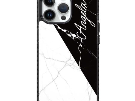 Black And White Marble iPhone 14 Pro Max Durashock Case Online now