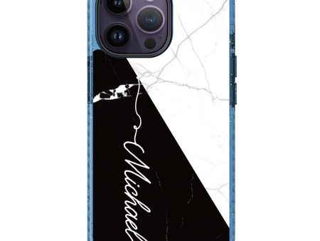 White And Black Marble iPhone 14 Pro Max Durashock Case Online Sale