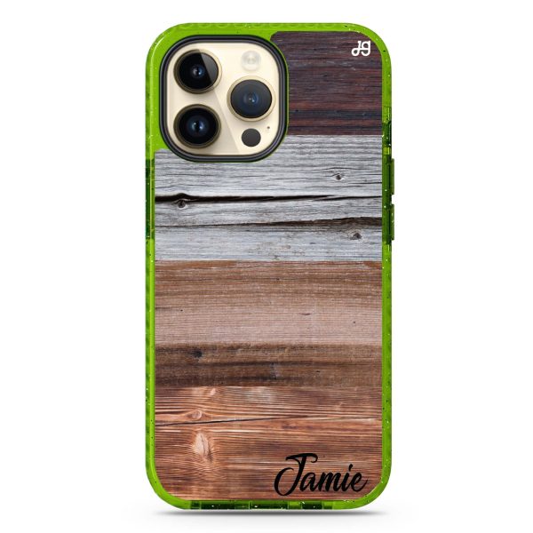 Wood Grain Varigegated iPhone 14 Pro Durashock Case Sale