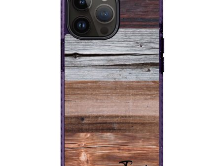 Wood Grain Varigegated iPhone 14 Pro Max Durashock Case on Sale