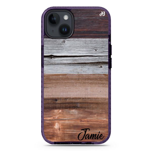 Wood Grain Varigegated iPhone 14 Durashock Case Online