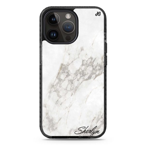 Simple White Marble iPhone 14 Pro Max Durashock Case Discount