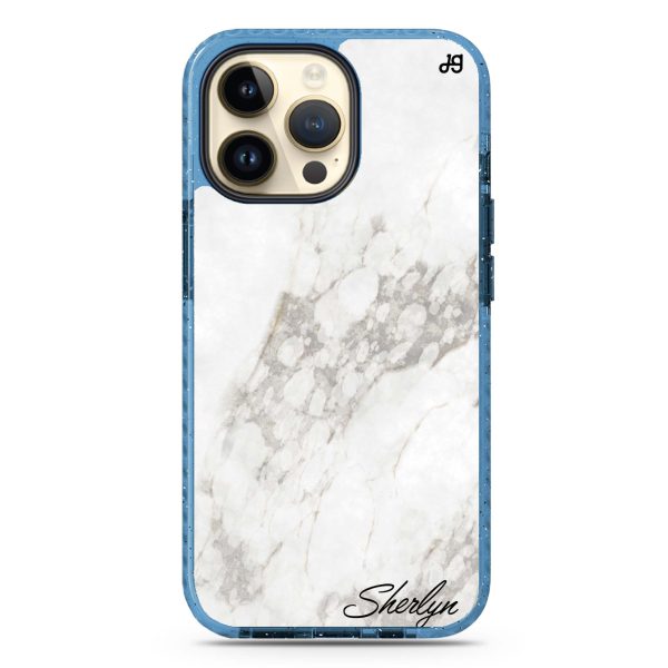 Simple White Marble iPhone 14 Pro Max Durashock Case Discount