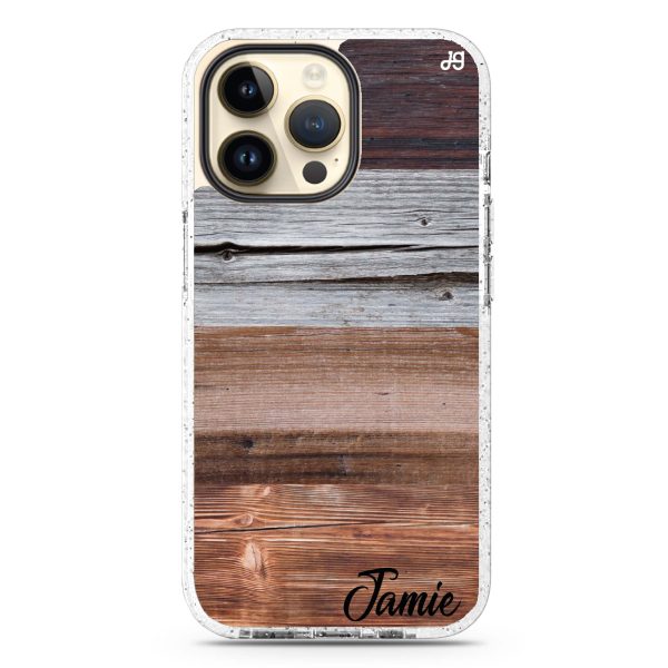 Wood Grain Varigegated iPhone 14 Pro Durashock Case Sale