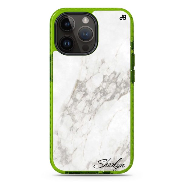 Simple White Marble iPhone 14 Pro Max Durashock Case Discount