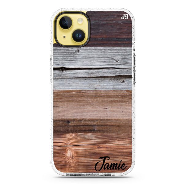 Wood Grain Varigegated iPhone 14 Plus Durashock Case on Sale