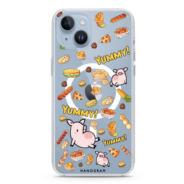 Yummy Piggy iPhone 14 MagSafe Compatible Ultra Clear Case Hot on Sale