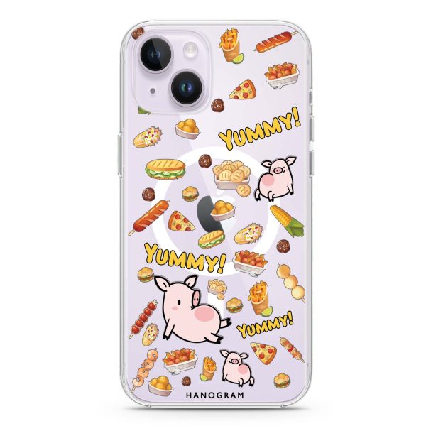 Yummy Piggy iPhone 14 MagSafe Compatible Ultra Clear Case Hot on Sale