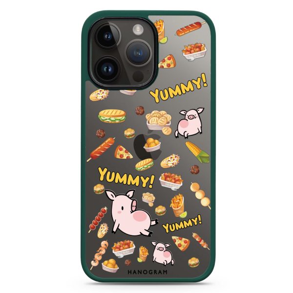 Yummy Piggy iPhone 14 Pro Impact Guard Bumper Case Online now