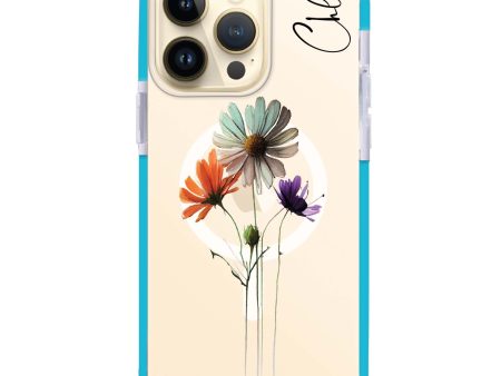 A watercolour floral iPhone 14 Pro Max MagSafe Compatible Ultra Shockproof Case For Cheap