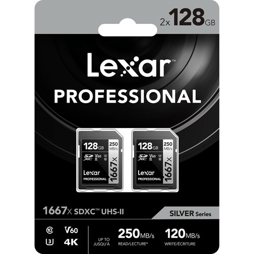 Lexar 128GB Professional 1667x UHS-II SDXC Memory Card (2-Pack) Sale