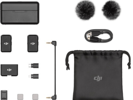 DJI Mic 2-Person Compact Digital Wireless Microphone System Recorder for Camera & Smartphone (2.4 GHz) Supply