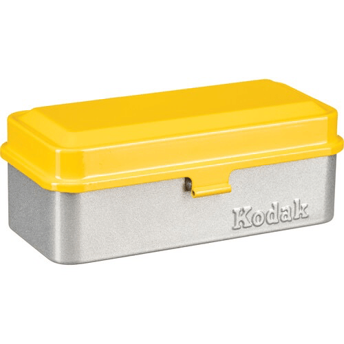 Kodak Steel 35 120 Film Case Yellow Silver Cheap