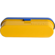 Kodak Steel 135mm Film Case (Blue Lid Yellow Body) For Sale