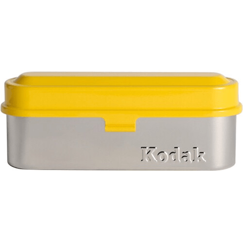 Kodak Steel 135mm Film Case (Yellow Lid Silver Body) Supply