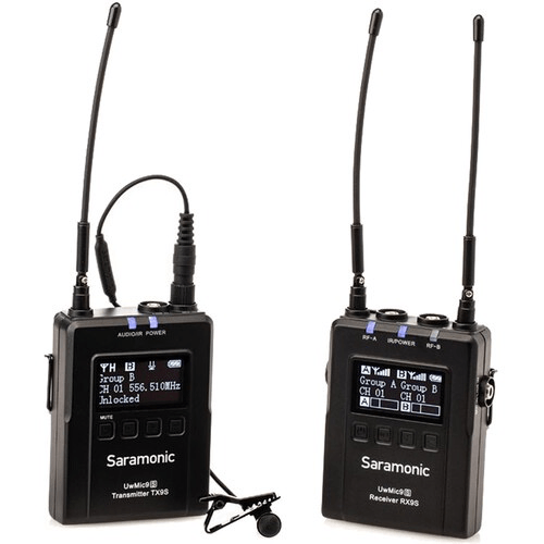 Saramonic UWMIC9S KIT1 Camera-Mount Wireless Omni Lavalier Microphone System (514 to 596 MHz) For Cheap