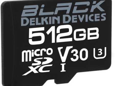 Delkin Devices 512GB BLACK UHS-I microSDXC Memory Card with SD Adapter Online now