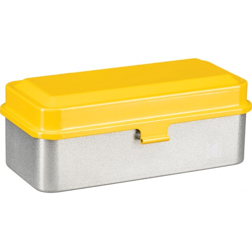 Kodak Steel 35 120 Film Case Yellow Silver Cheap